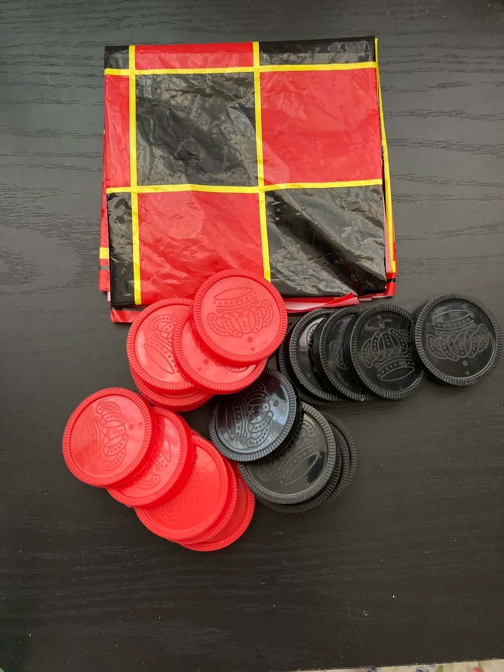 Classic Red and Black Checkers Game Set - Home Games